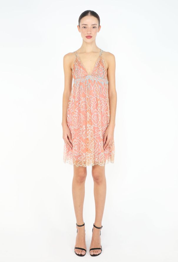Guy Laroche '90s Embroidered Lace Dress - 3