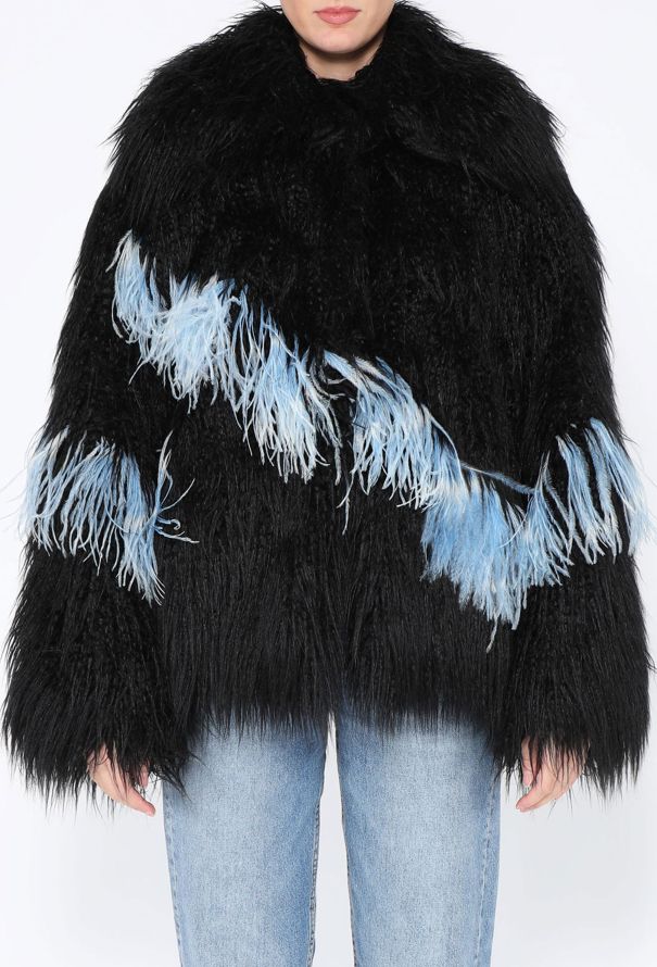 Dries Van Noten F/W 2018 Feathered Shag Coat - 4