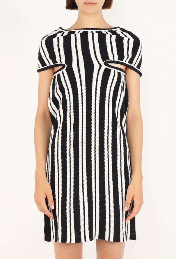 Comme des Garçons Striped Knit Asymmetrical Dress, 1990 - 3