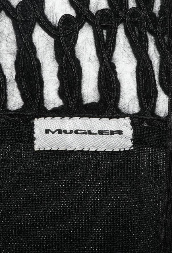 Thierry Mugler '90s Mohair Lattice Bodycon Gown - 6