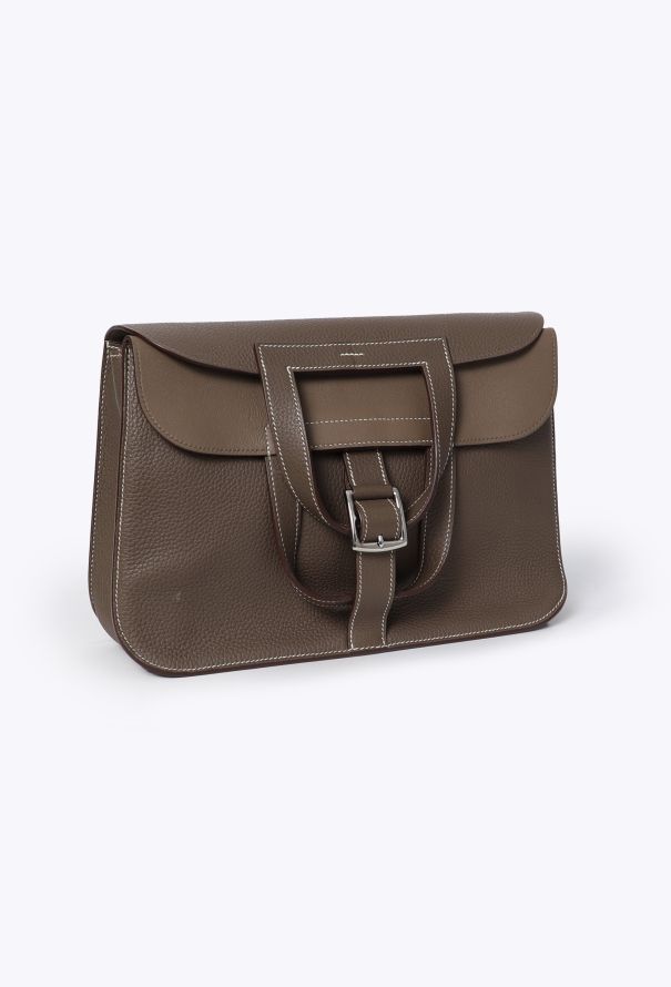 Hermès Étoupe Taurillon Clémence Halzan 31 - 5 Hermès Étoupe Taurillon Clémence Halzan 31 - 5