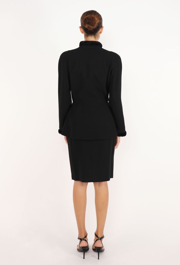 Thierry Mugler Cinched Chenille Trim Ensemble, 1997 - 8