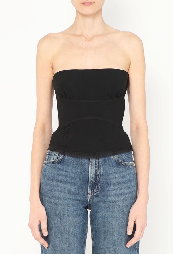 Prada Late '90s Ruched Bustier Top - 1