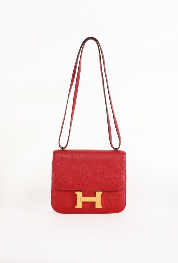 Hermès Mini Constance 18 Epsom Rouge Casaque - 1