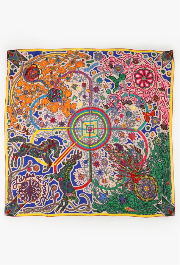 Hermès 2015 'L'Arbre du Vent' 140cm Cashmere Shawl - 1