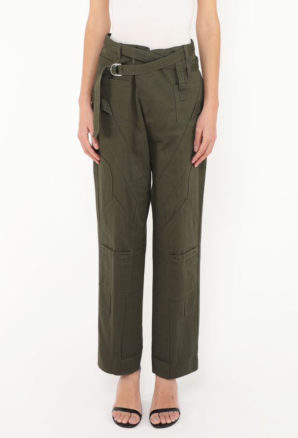 Balenciaga 2016 Patchwork Belted Cargo Pants - 2