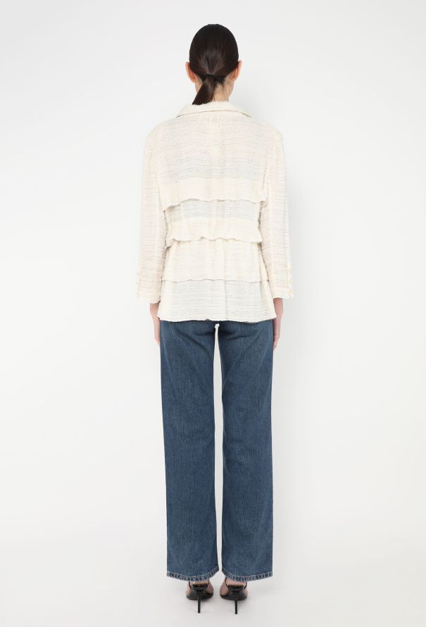 Chanel 2006 Tiered Tweed Drawstring Jacket - 5