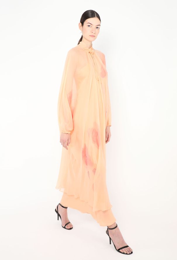 Halston ULTRA RARE Early '70s Chiffon Kaftan - 3 Halston ULTRA RARE Early '70s Chiffon Kaftan - 3