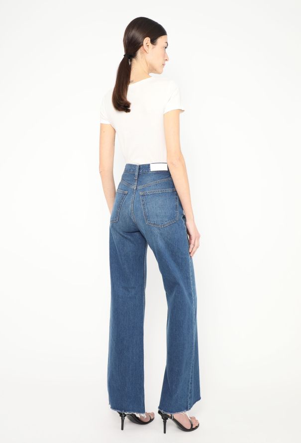 Re/Done 2023 Wide Leg Distressed Jeans - 4