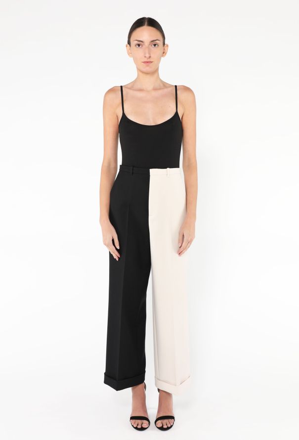 Gucci Resort 2023 Bicolor mid-rise Twill Trousers - 1