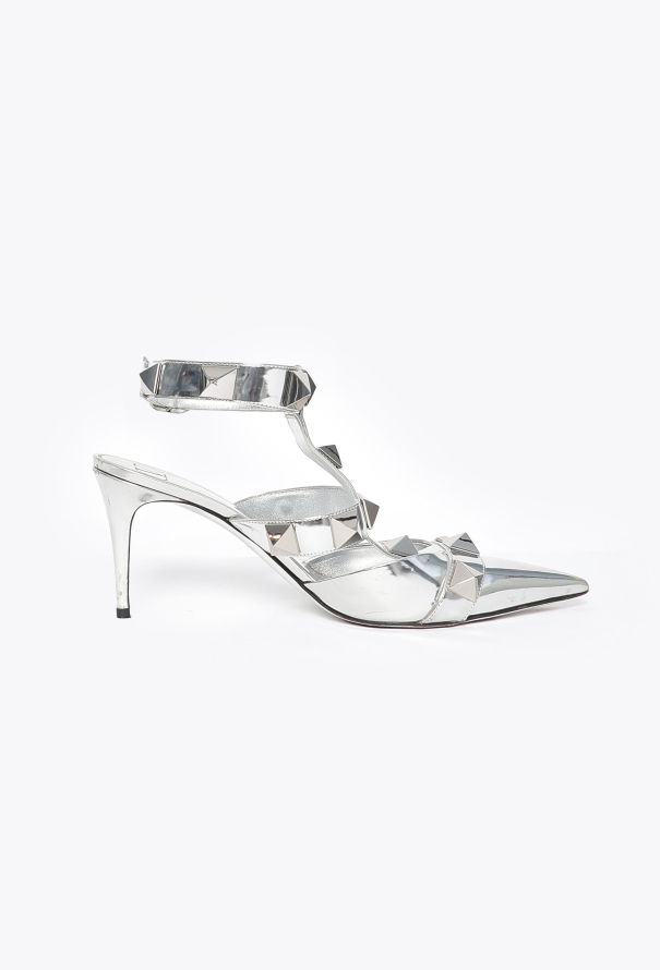 Valentino 2022 Roman Stud Metallic Pumps - 1