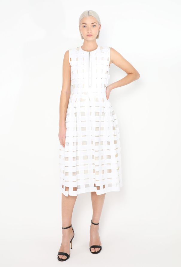 Céline 2015 Cage Overlay Cotton Dress - 1