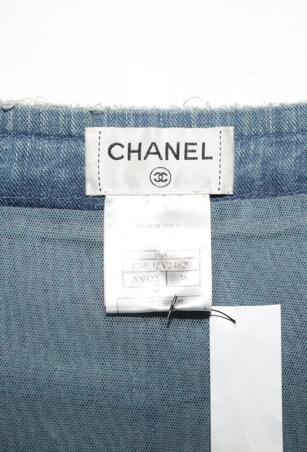 Chanel F/W 2008 Distressed Denim Skirt - 6 Chanel F/W 2008 Distressed Denim Skirt - 6