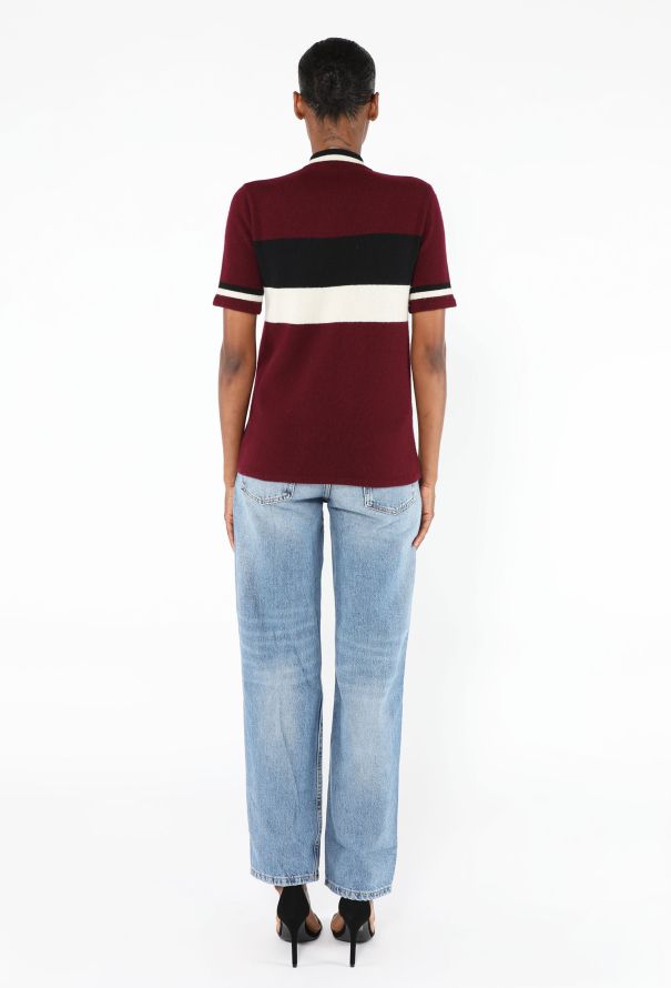 Prada S/S 2016 Striped Quarter Zip Top - 5