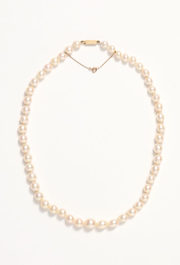 Vintage Fine Jewelry 1980s 18k Yellow Gold & Pearl Necklace - 1