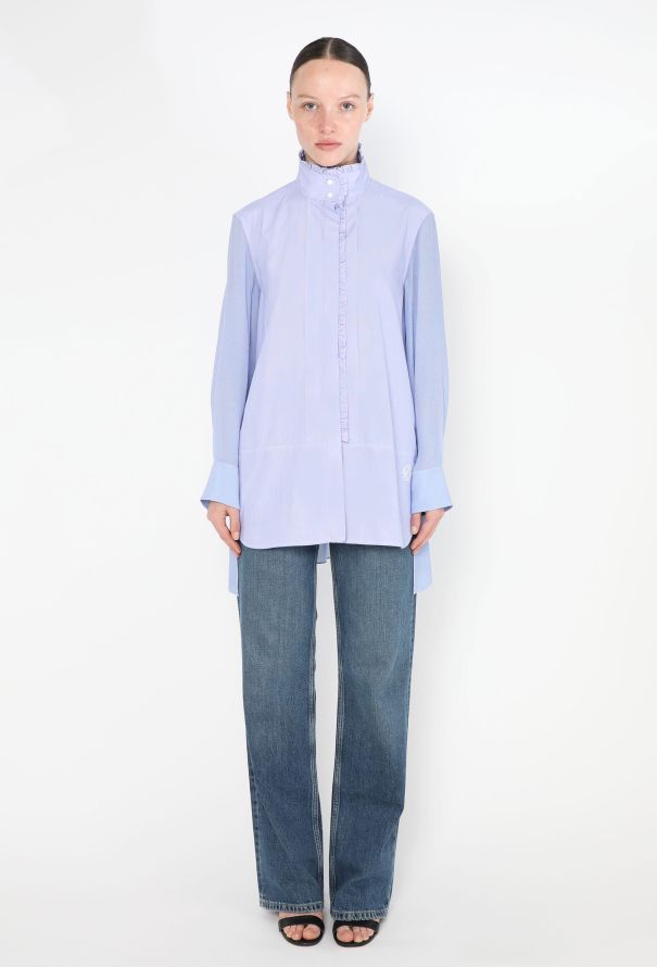 Chloé Resort 2019 Pinstripe Ruffled Tunic - 3 Chloé Resort 2019 Pinstripe Ruffled Tunic - 3
