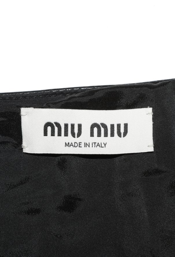 Miu Miu 2023 Belted Lambskin Skirt - 6