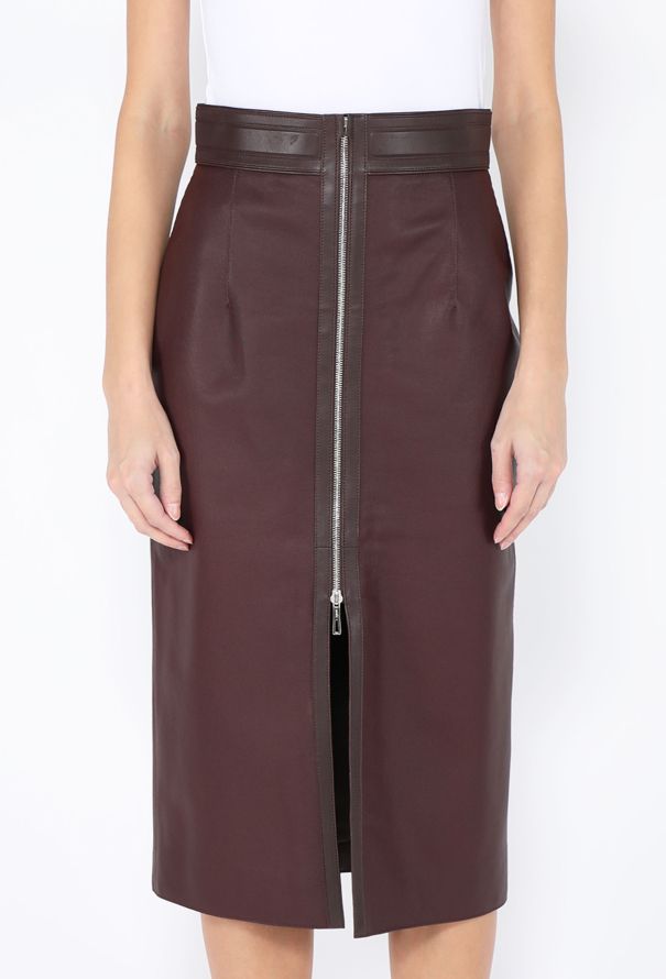 Hermès F/W 2024 Leather Zip Skirt - 3