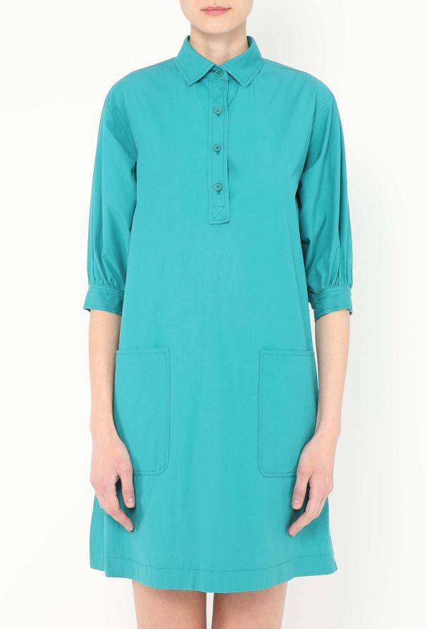 Saint Laurent Vintage Cotton Poplin Shift Dress - 2 Saint Laurent Vintage Cotton Poplin Shift Dress - 2