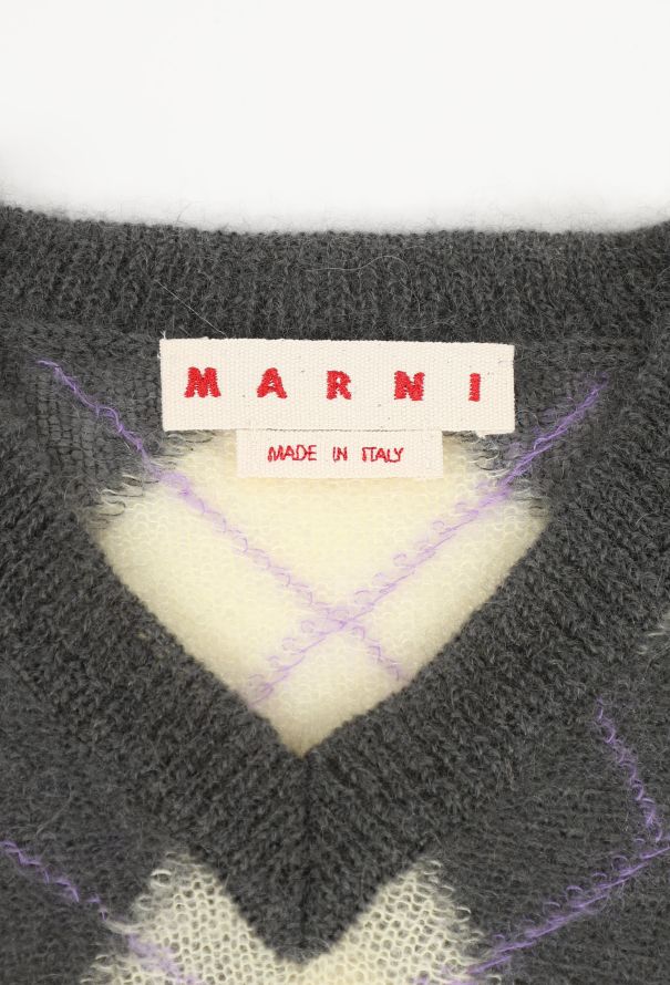 Marni 2025 Argyle Mohair Sweater - 5