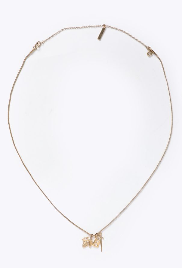 Balenciaga Trio Emblem Charm Necklace - 1