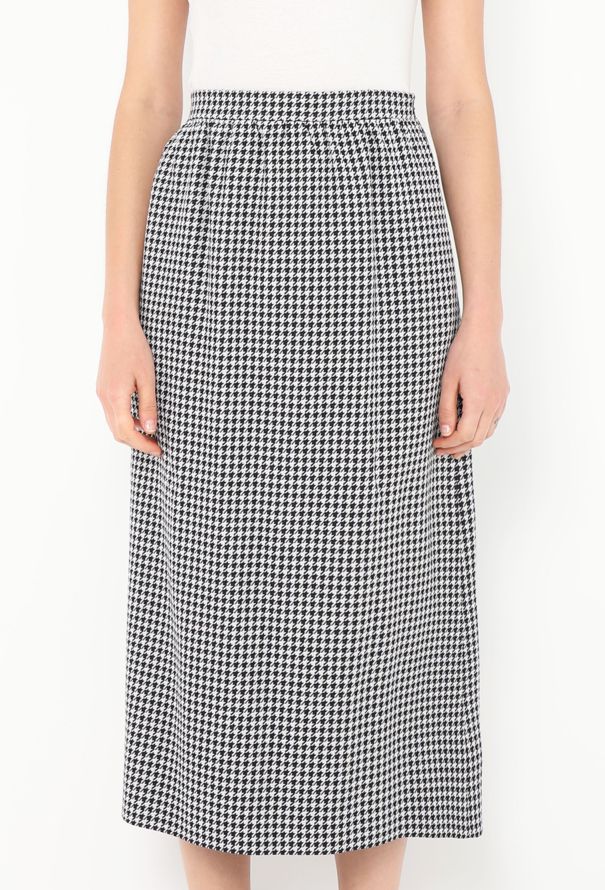 Dior 2017 Houndstooth A-Line Skirt - 3