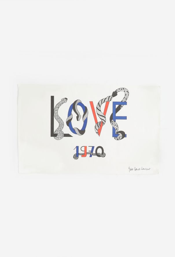 Saint Laurent RARE Original Love Poster, 1970 - 1