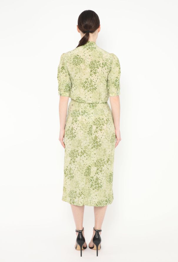 Saint Laurent 1975 Printed Silk Lavallière Dress - 4