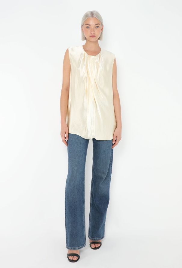 The Row 2020 Shira Textured Satin Top - 2