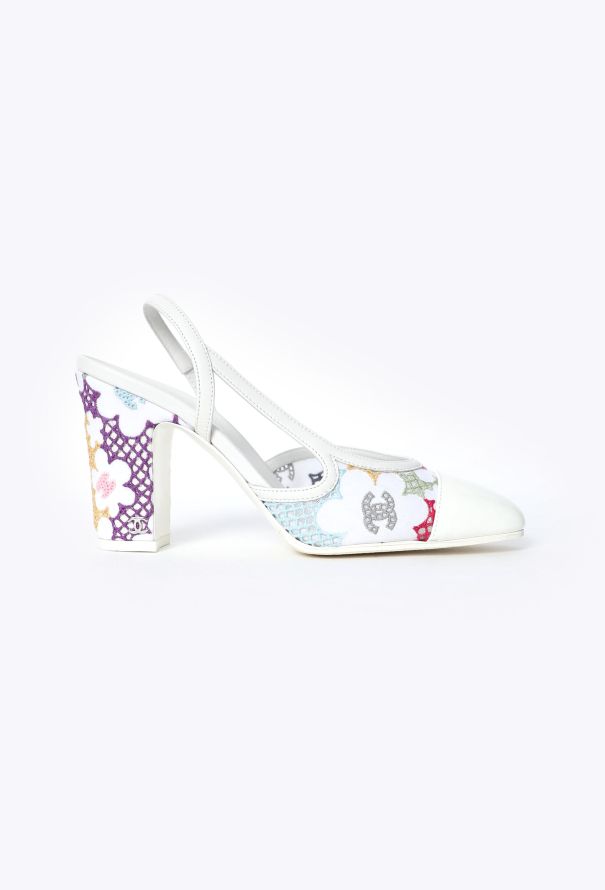 Chanel 2024 Embroidered Crochet Slingbacks - 1
