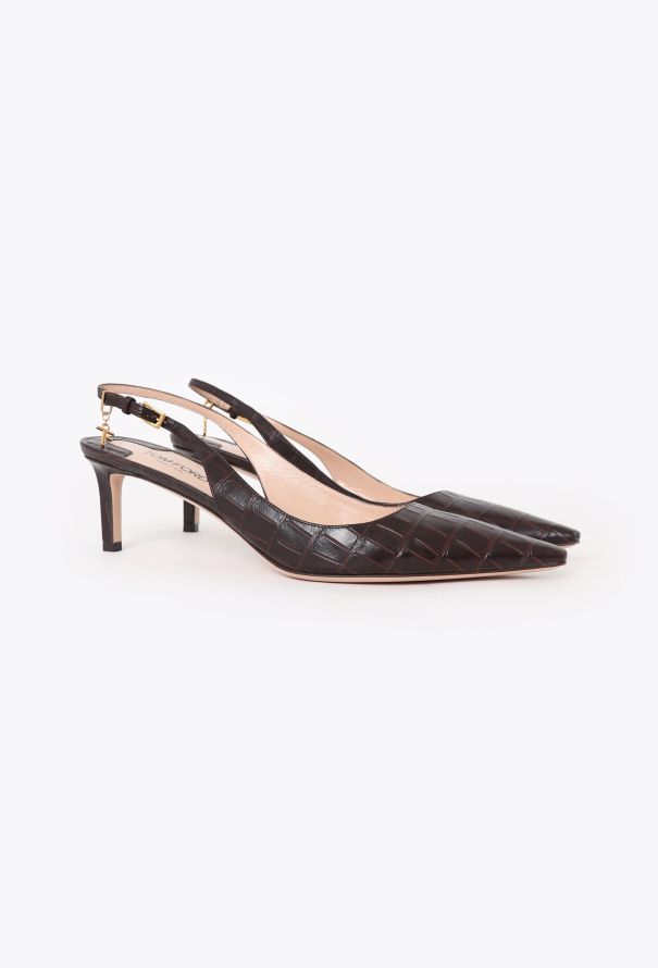 Tom Ford 2023 Angelina Croco Slingbacks - 3