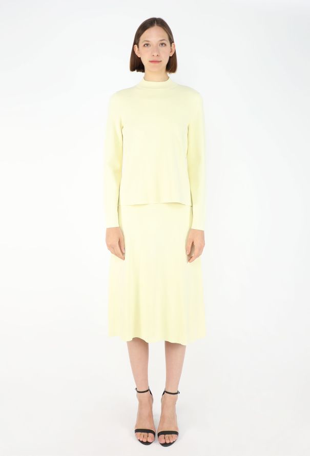 The Row Jersey Mock-Neck Skirt Ensemble - 3