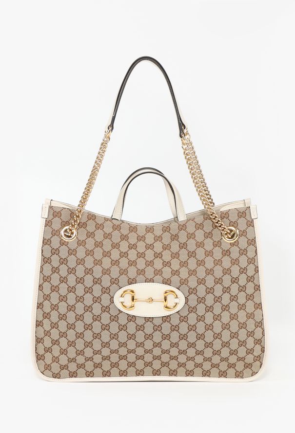 Gucci 2020 Monogram Toile Horsebit 1955 Tote - 1