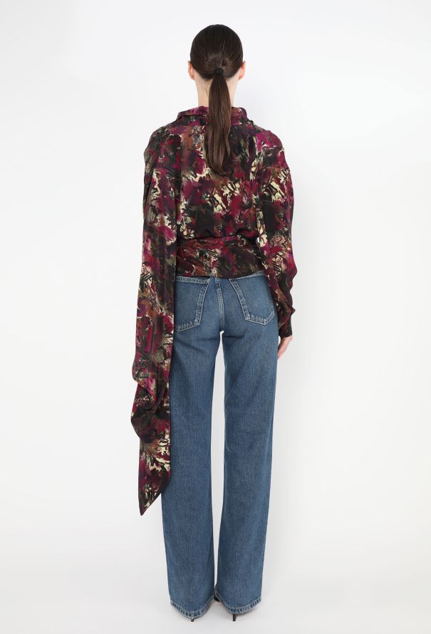 Balenciaga Resort 2018 Abstract Wrap Blouse - 7