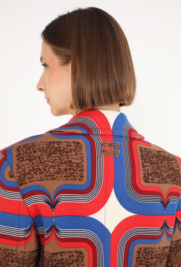 Miu Miu Graphic Wool 'Endcore' Overcoat, S/S 2025 - 8