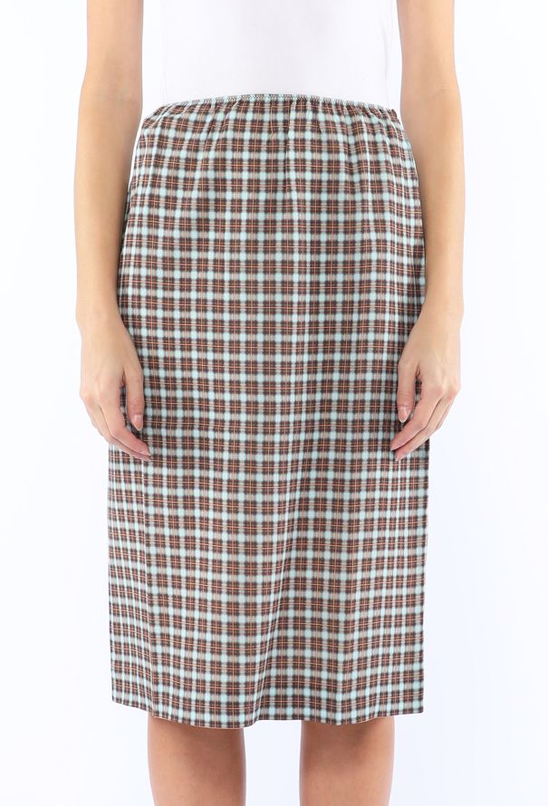 Prada Checked Stretch Georgette Skirt, 2025 - 3