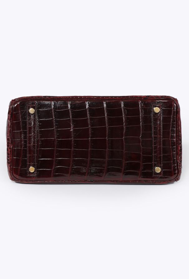 Hermès Exquisite Shiny Bordeaux Niloticus Birkin 30 - 11 Hermès Exquisite Shiny Bordeaux Niloticus Birkin 30 - 11