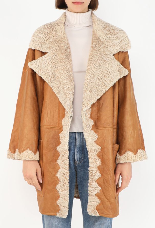 Dior Vintage Belted Shearling Coat - 4