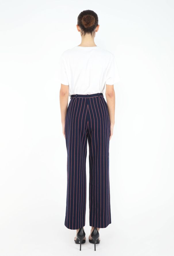 Saint Laurent Vintage Pinstripe High-Waisted Trousers - 5