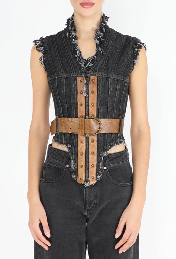 Alexander McQueen RARE S/S 2003 ‘Irere’ Frayed Stay Vest - 4
