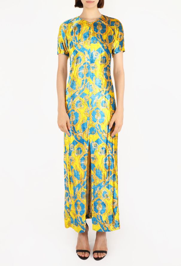Dries Van Noten Ottoman Printed Velvet Dress, 1997 - 5