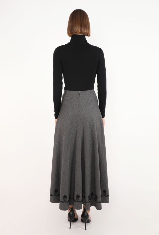 Jean Paul Gaultier Vintage Embroidered Trim Skirt - 5