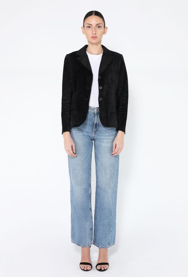 Chanel S/S 2003 Cropped Suede Jacket - 5