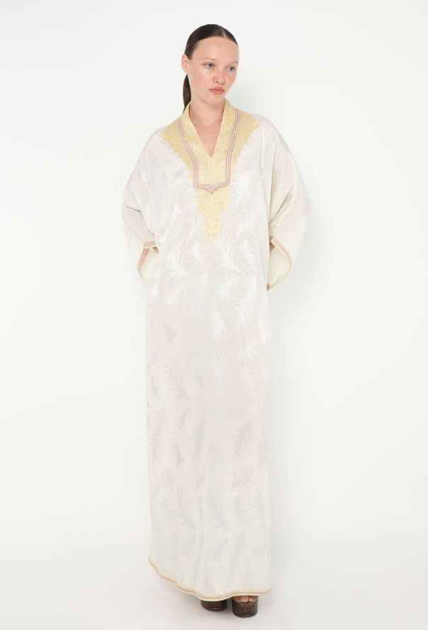 World Treasures Authentic Embroidered Jacquard Kaftan - 3