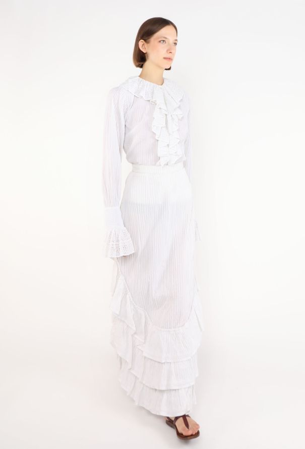 World Treasures Authentic Mexican Cotton Lace Ensemble, 1970s - 4
