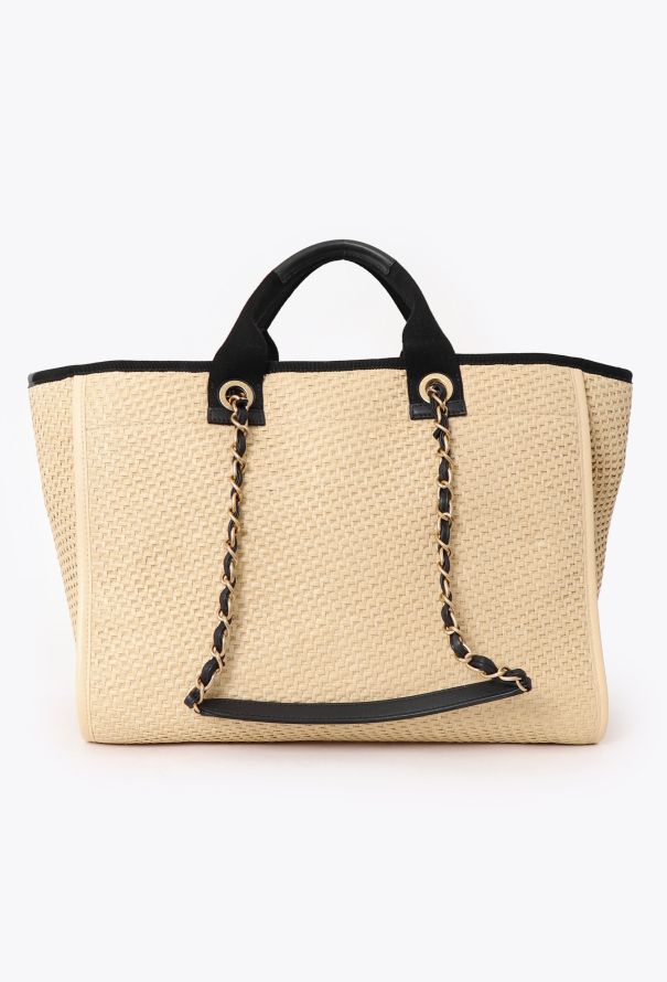 Chanel Raffia Medium Deauville Tote Bag - 3 Chanel Raffia Medium Deauville Tote Bag - 3