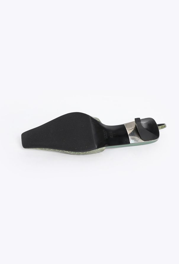 Gucci Alligator Slingback Pumps, S/S 1998 - 7