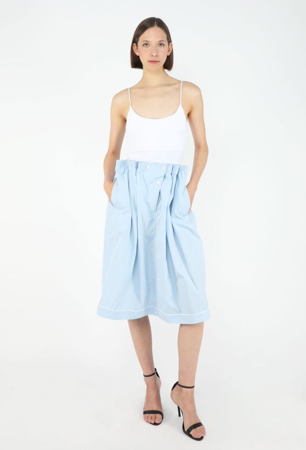 Prada F/W 2025 Cotton Ruched Skirt - 1