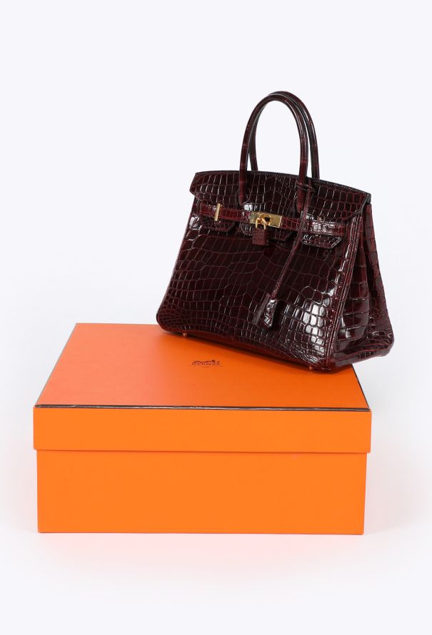 Hermès Exquisite Shiny Bordeaux Niloticus Birkin 30 - 3 Hermès Exquisite Shiny Bordeaux Niloticus Birkin 30 - 3