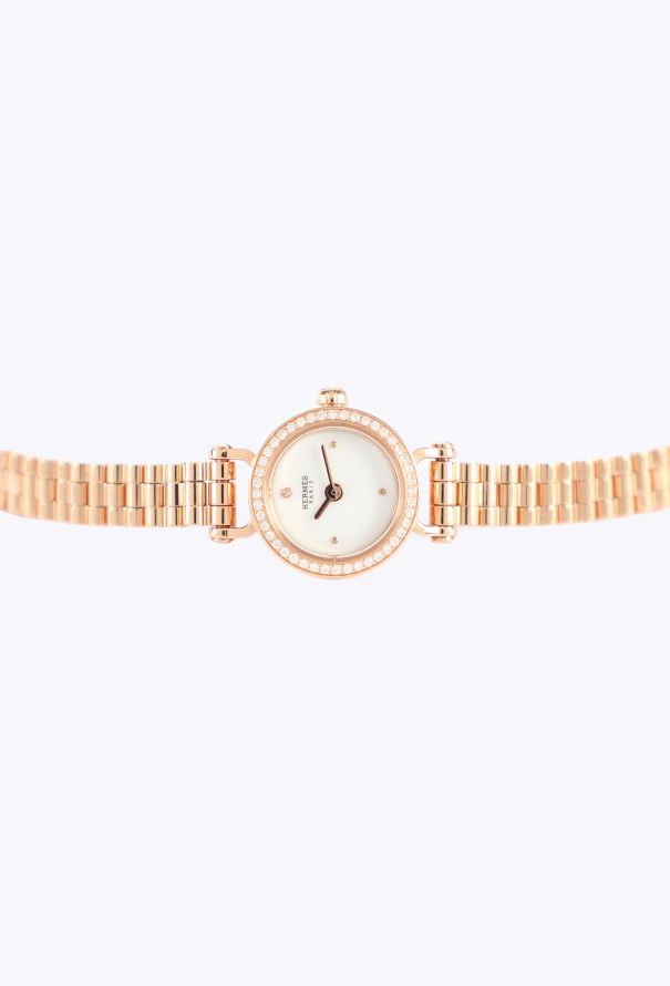 Hermès 18K Rose Gold & Diamond Faubourg Double-Tour Watch - 6